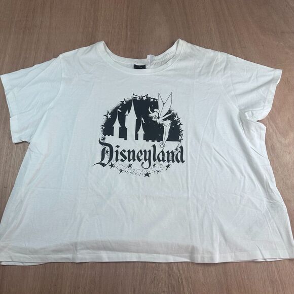 Disney 100 Tinker Bell Disneyland White Tee Shirt Women’s 3X Graphic Oversized - Picture 1 of 7